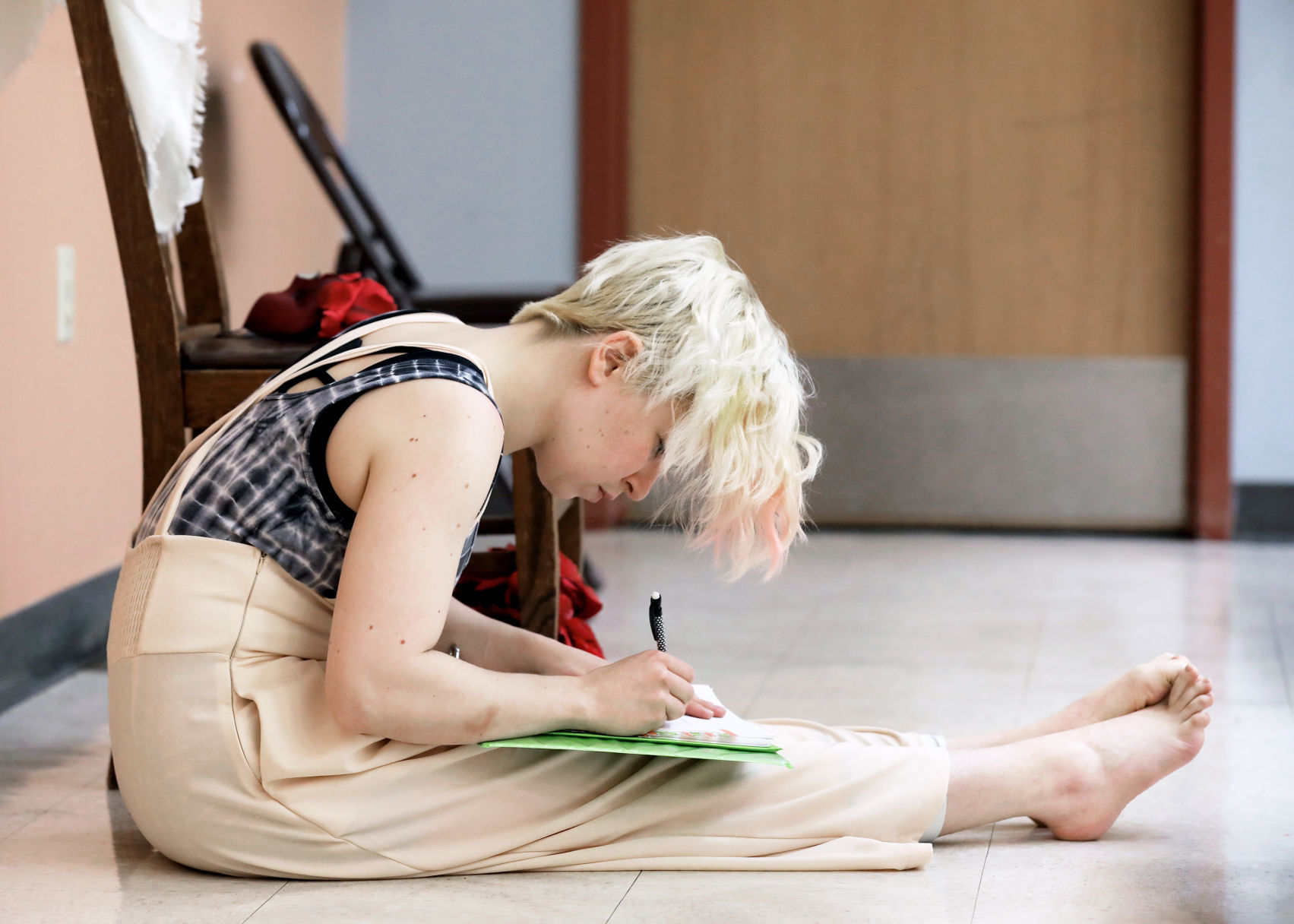 HJ Farr taking notes